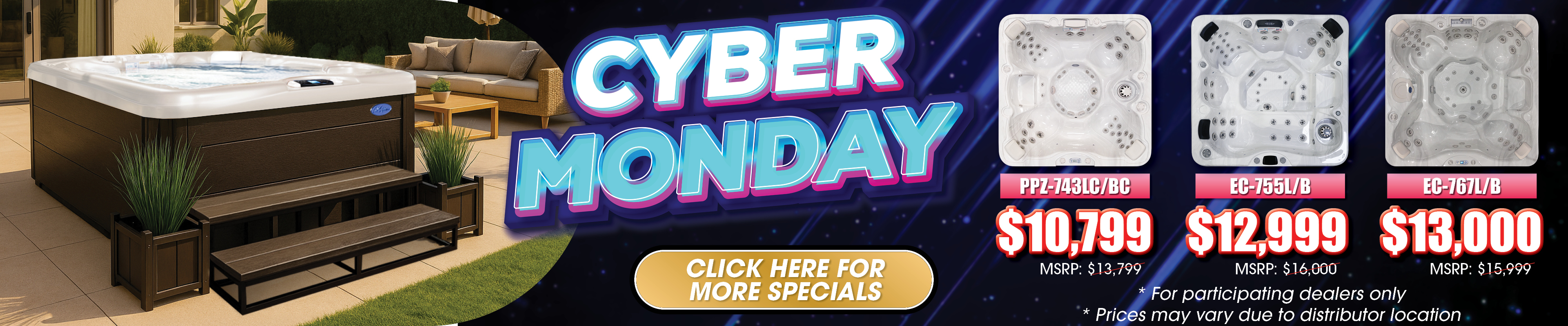 Calspas hot tub being used in a family setting - Fortaleza