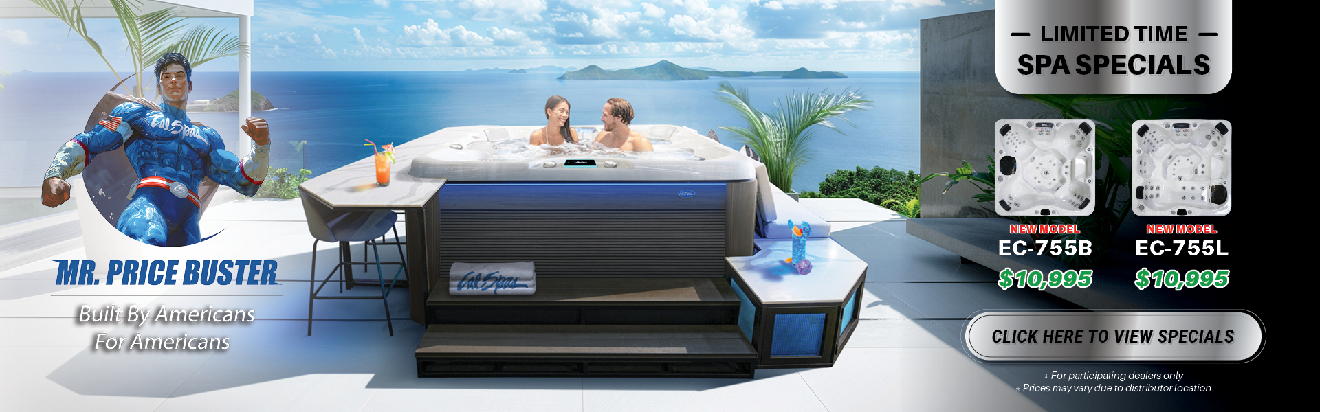 Calspas hot tub being used in a family setting - Fortaleza